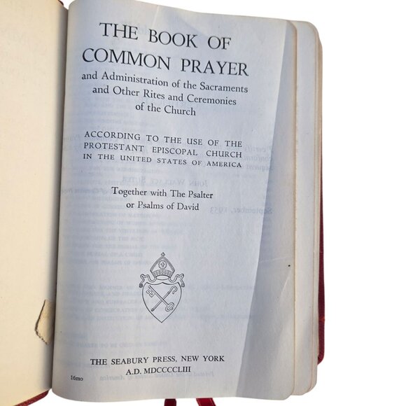 1953 Book Of Common Prayer and Hymnal Red Edition By John Wallace Suter - Picture 9 of 16